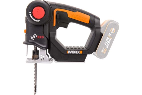 Лобзик аккумуляторный-сабельная пила WORX Axis WX550.9, 20В, без АКБ и ЗУ