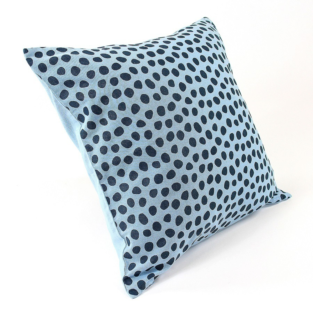 Чехол для подушки из хлопка с принтом funky dots, серо-голубой cuts&pieces, 45х45 см