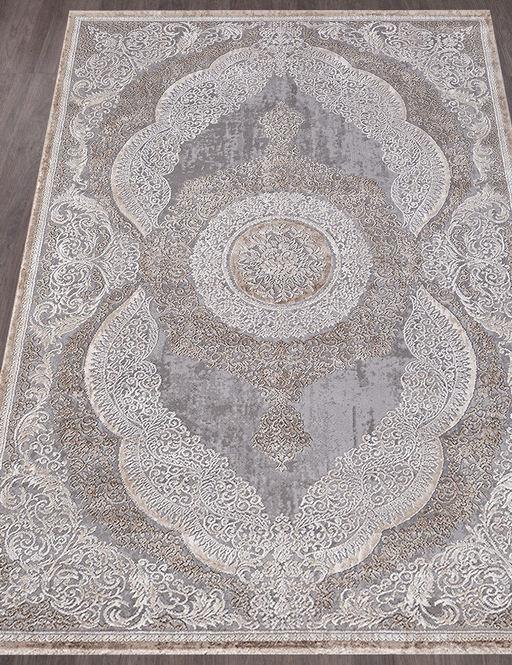 Ковер 03880C - GREY / BROWN - Прямоугольник - коллекция ARMINA размер 80*150 см