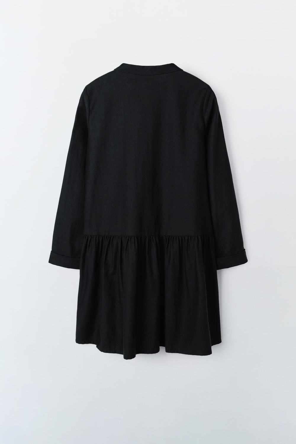 ZARA ОДНОТОННОЕ ПЛАТЬЕ С КАРМАНАМИ, ТЕМНЫЙ АНТРАЦИТ