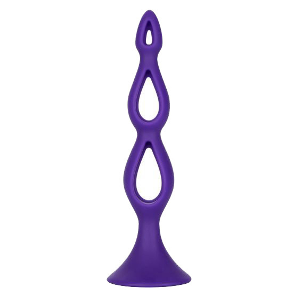 Фиолетовая анальная елочка 14,5см California Exotic Novelties Silicone Triple Probe SE-0393-56-2