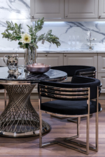 Стул Garda Decor велюр черный, хром 60*55*73 см