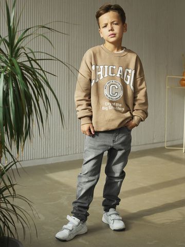 020_ДО24 Джинсы (брюки), серый