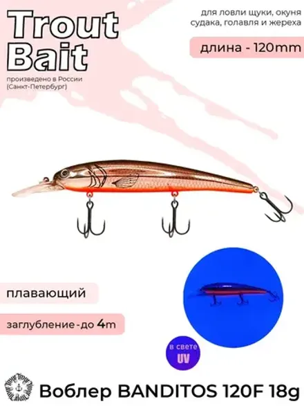 Воблер Trout Bait Bandit 120 F (до 4 м) 19 гр.col.020