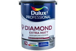 Краска для стен и потолков, глубокоматовая, DULUX DIAMOND EXTRA MATT база BW 4,5л (Дулюкс Даймонд)