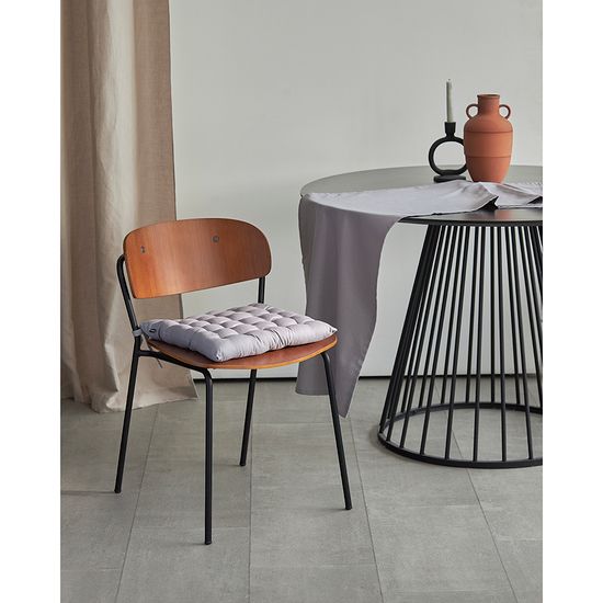 Подушка на стул из хлопка серого цвета из коллекции essential, 40х40 см