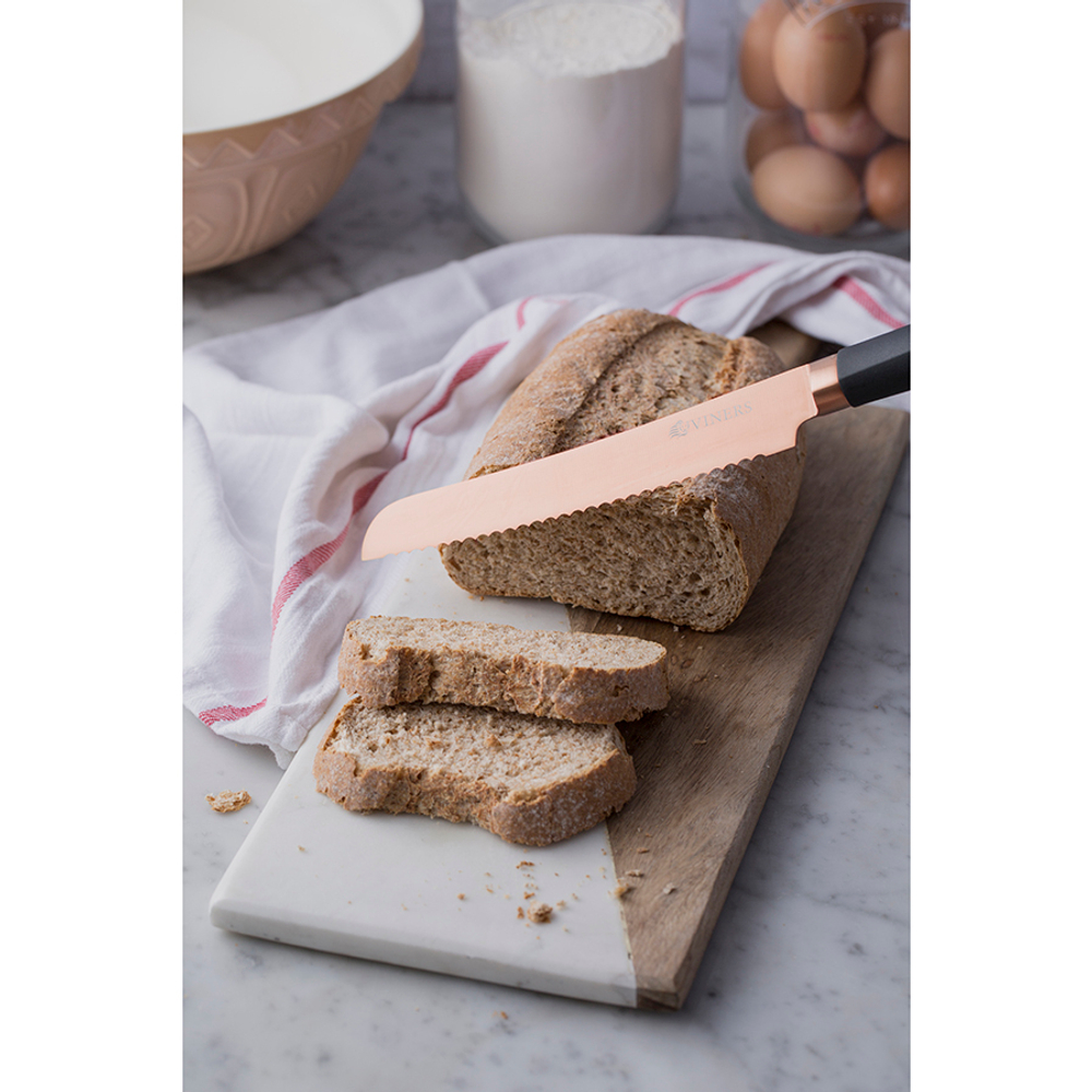 Набор из 5 ножей и подставки titan copper