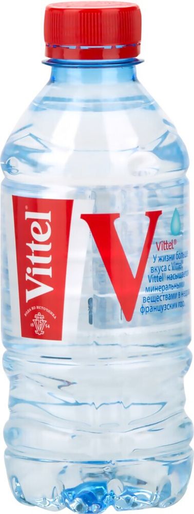 Вода природная минеральная Виттель / Vittel 0.33 - пластиковая бутылка