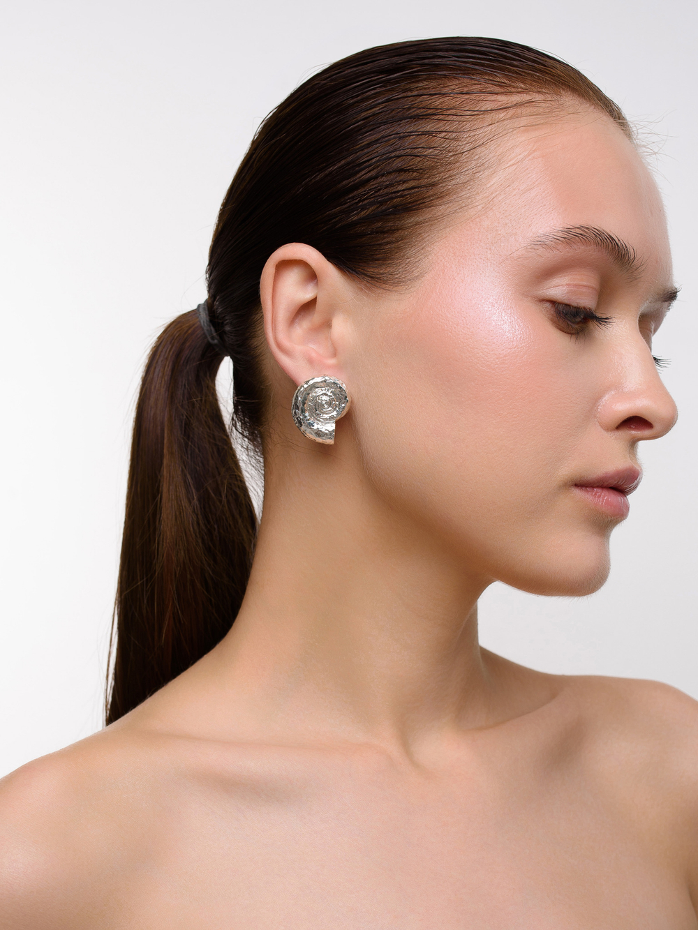 Серьги "Shell Matt" Silver