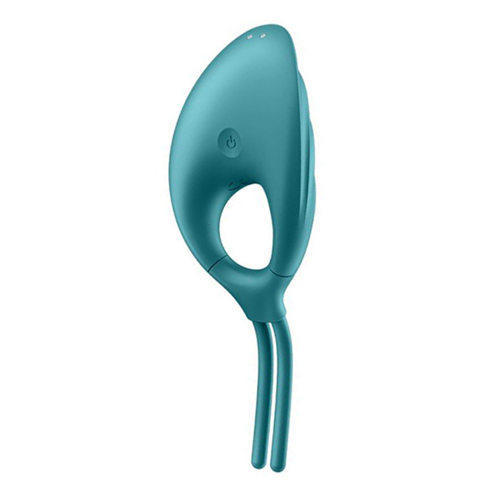 Зеленое эрекционное лассо 2,5см с вибрацией Satisfyer Swordsman Green