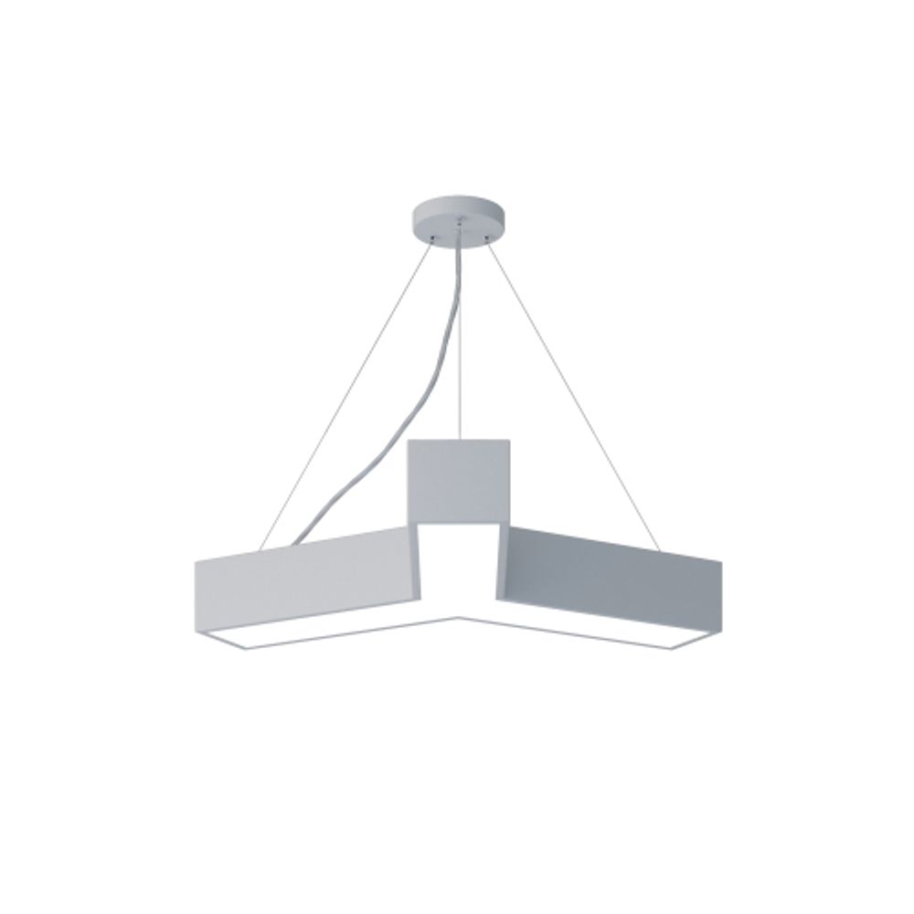Светильник LED ЭРА Geometria SPO-141-W-40K-028 Igrek 28Вт 4000К 1900Лм IP40 600*600*80 белый подвесной | Декоративные светильники Geometria