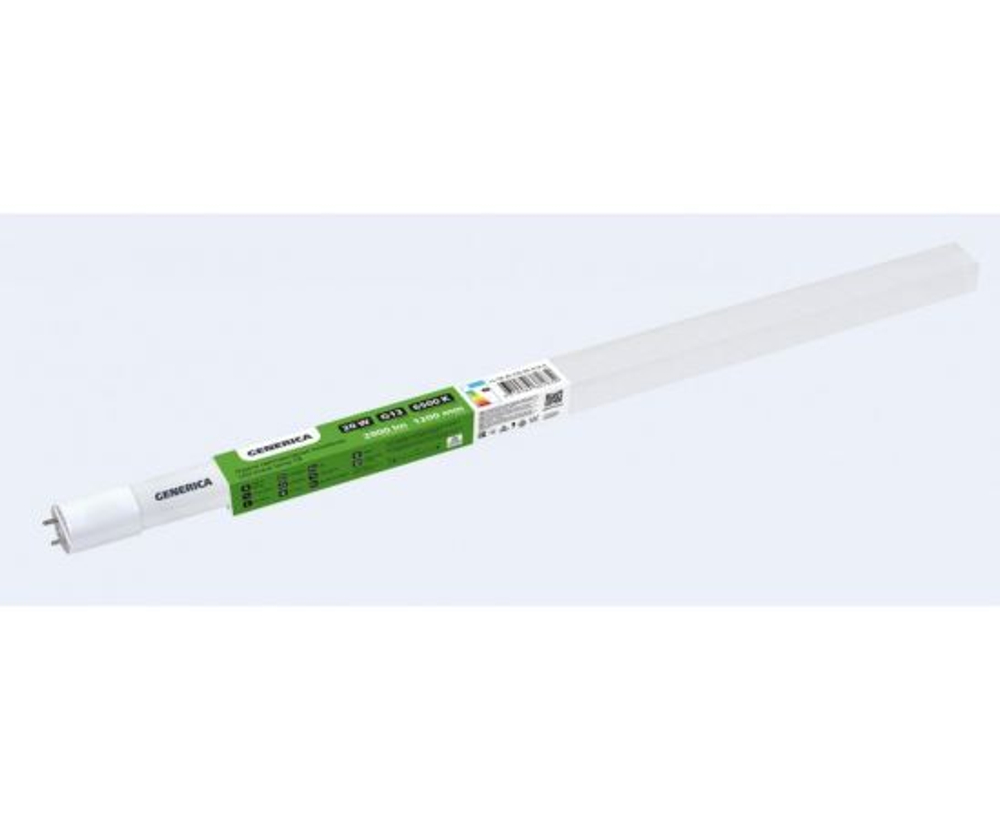 Лампа светодиодная 20Вт T8 линейная 1200мм 6500К G13 230В GENERICA LL-T8-20-230-65-G13-G