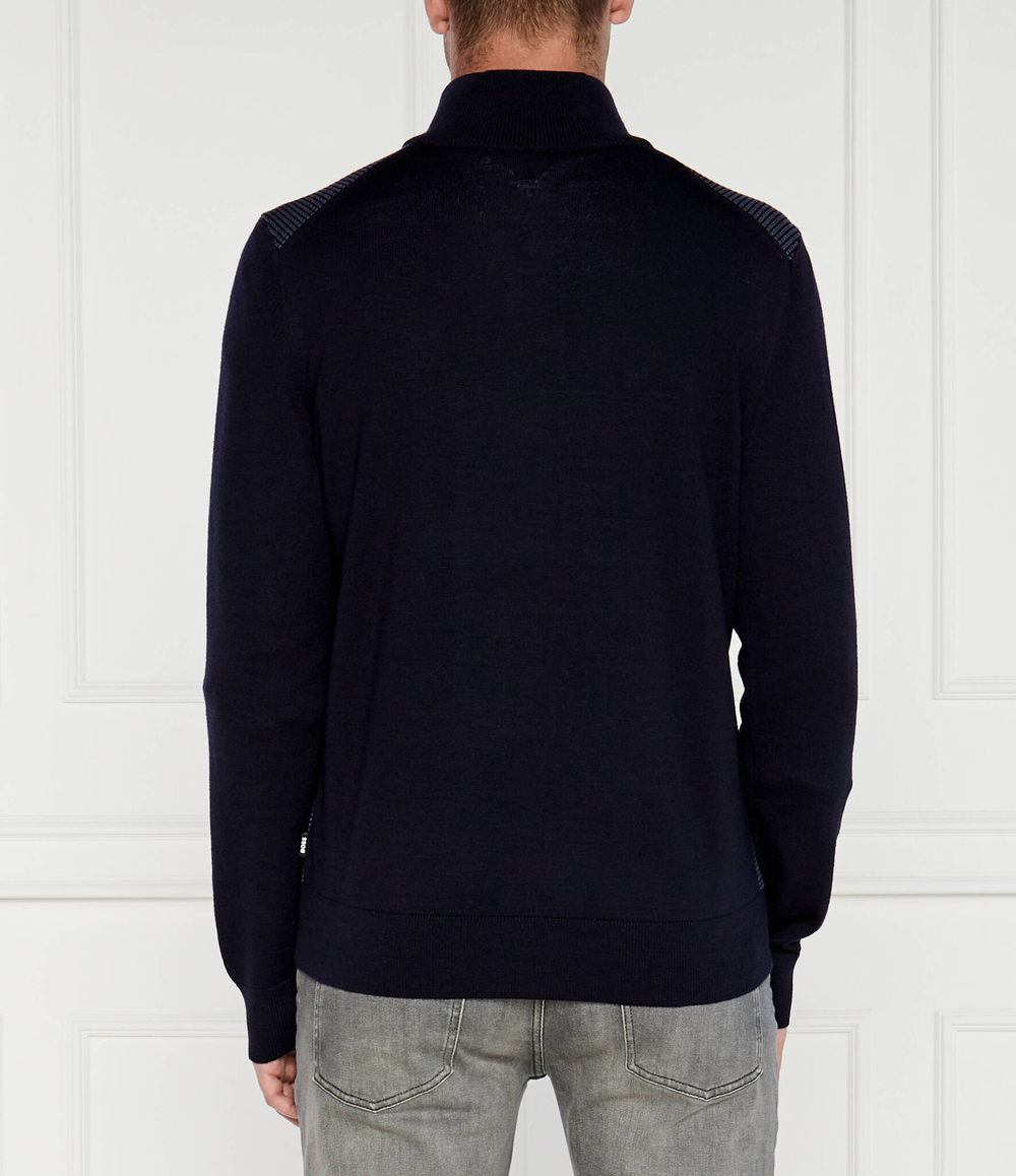 Хлопковый свитер h-dambino BOSS BLACK - темно-синий(50519590)