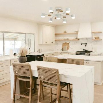 8195/7C COMFI LN25 262 белый, металл/дерево/пластик Потолочный светильник LED GX53 7*9W 220V RONDO