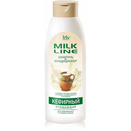 Шампунь-Кондиционер IRIS Milk Line Кефирный Очищающий 1000 мл