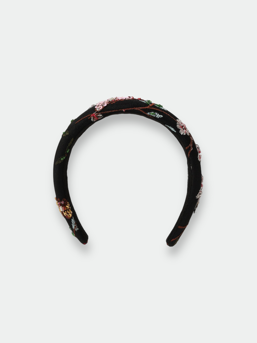 Ободок из гипюра с вышивкой