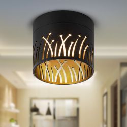 Светильник настенно-потолочный спот ЭРА OL54 BK под лампу GX53 черный IP20