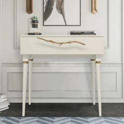 Консоль Арт Колор matte Классик Голд Кремовый белый матовый