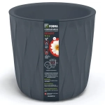 Горшок для цветов пластиковый 11,2л d-26,5см «Desert» c дренажной вставкой серый