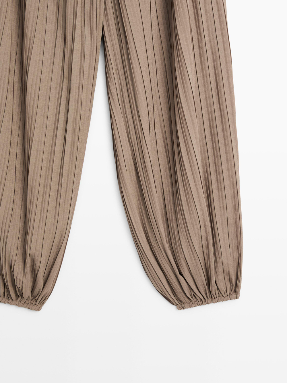 Massimo Dutti Складчатые брюки-саруэль, оливковый