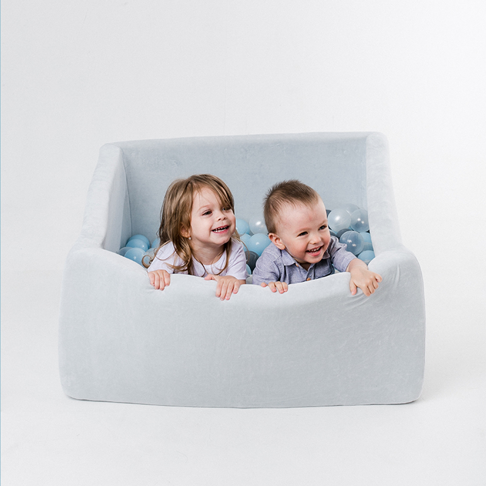 Romana Airpool BOX Детский сухой бассейн (серый с серыми  шариками)