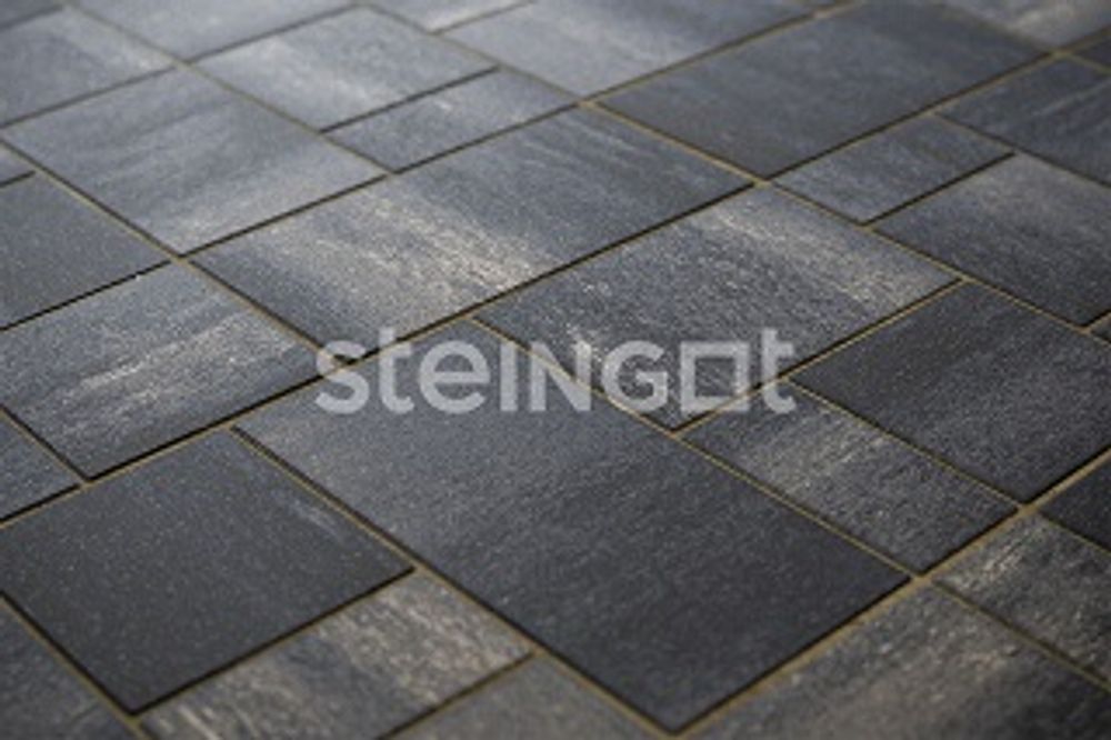 Тротуарная плитка Мюнхен Графитовый камень (Stein Black) 60 мм