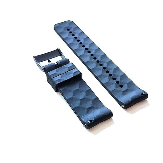 Ремешок Ranger 24 мм для Suunto 9 Baro, Suunto 7, Suunto Spartan Sport силиконовый быстросъемный (Черный)