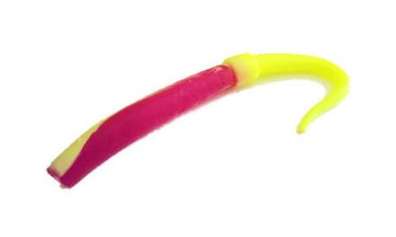 Мягкая приманка TroutMania Skally 2,4", 6,10см, 0,9гр, цв.213 Purple&Lemon (Bubble Gum), уп.7шт