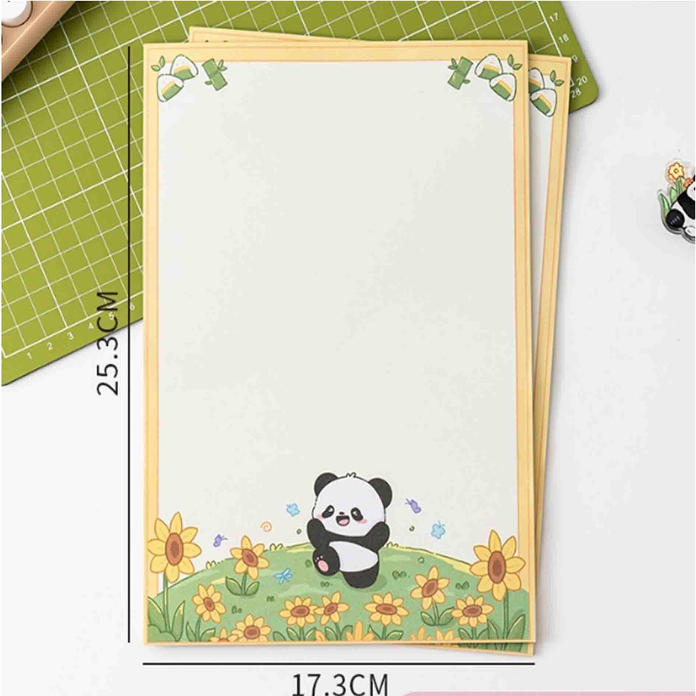 Набор листов для писем Панда