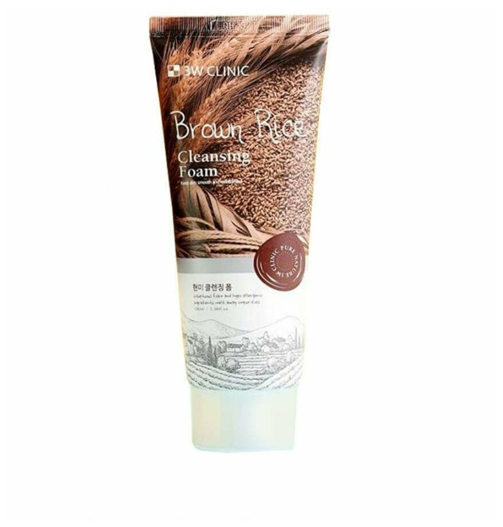 3W Clinic пенка для лица Charcoal Cleansing Foam, 100 мл, 100 г