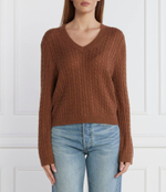 Хлопковый свитер soft cable Tommy Hilfiger - коричневый(WW0WW39887)