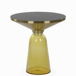 Кофейный стол Vaso Glass Ø50х53 см, желтый