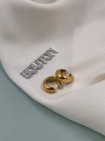 Серьга-кафф золотистая