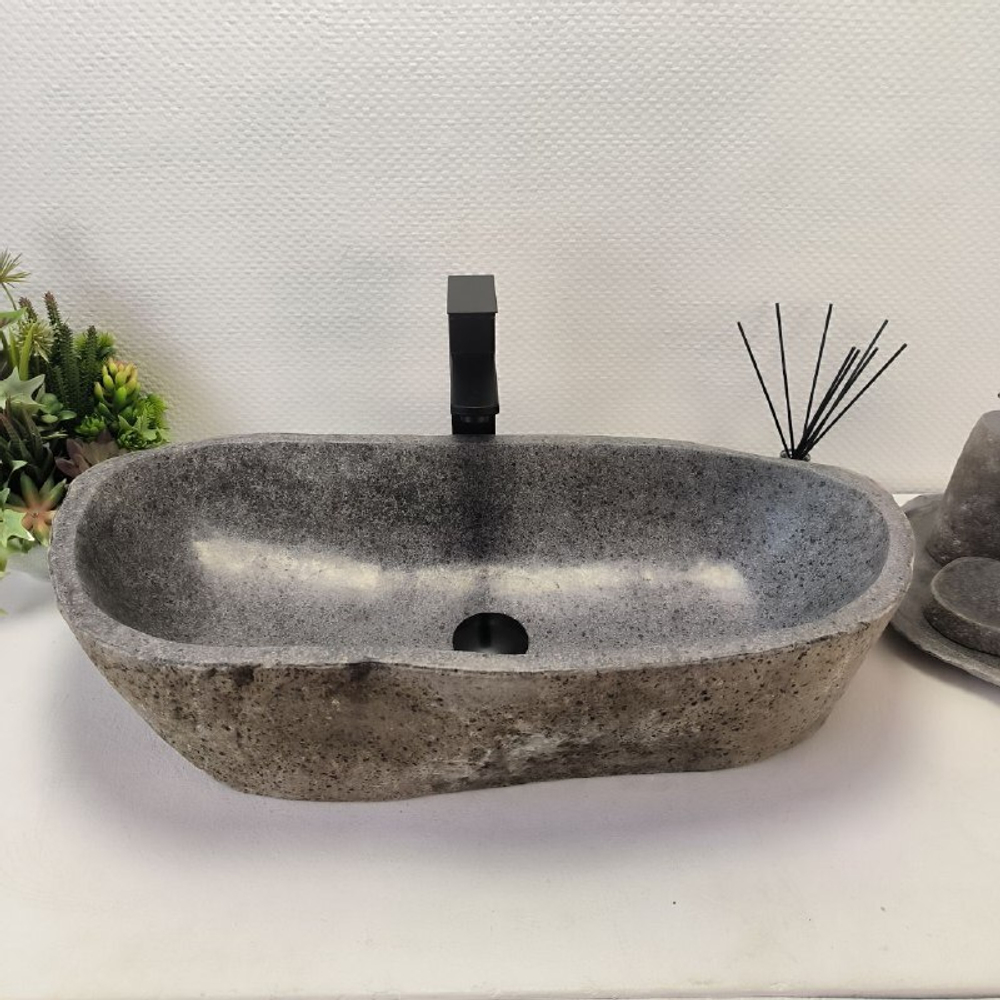 Раковина из речного камня RS63505 (70*35*15) 0124