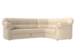 Диван угловой Карнелла правый угол, Бежевый, Экокожа, 29429
