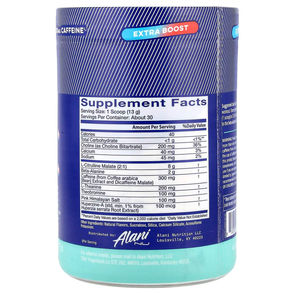 Alani Nu, Pre-Workout+, рокет-поп, 392 г (13,8 унции)