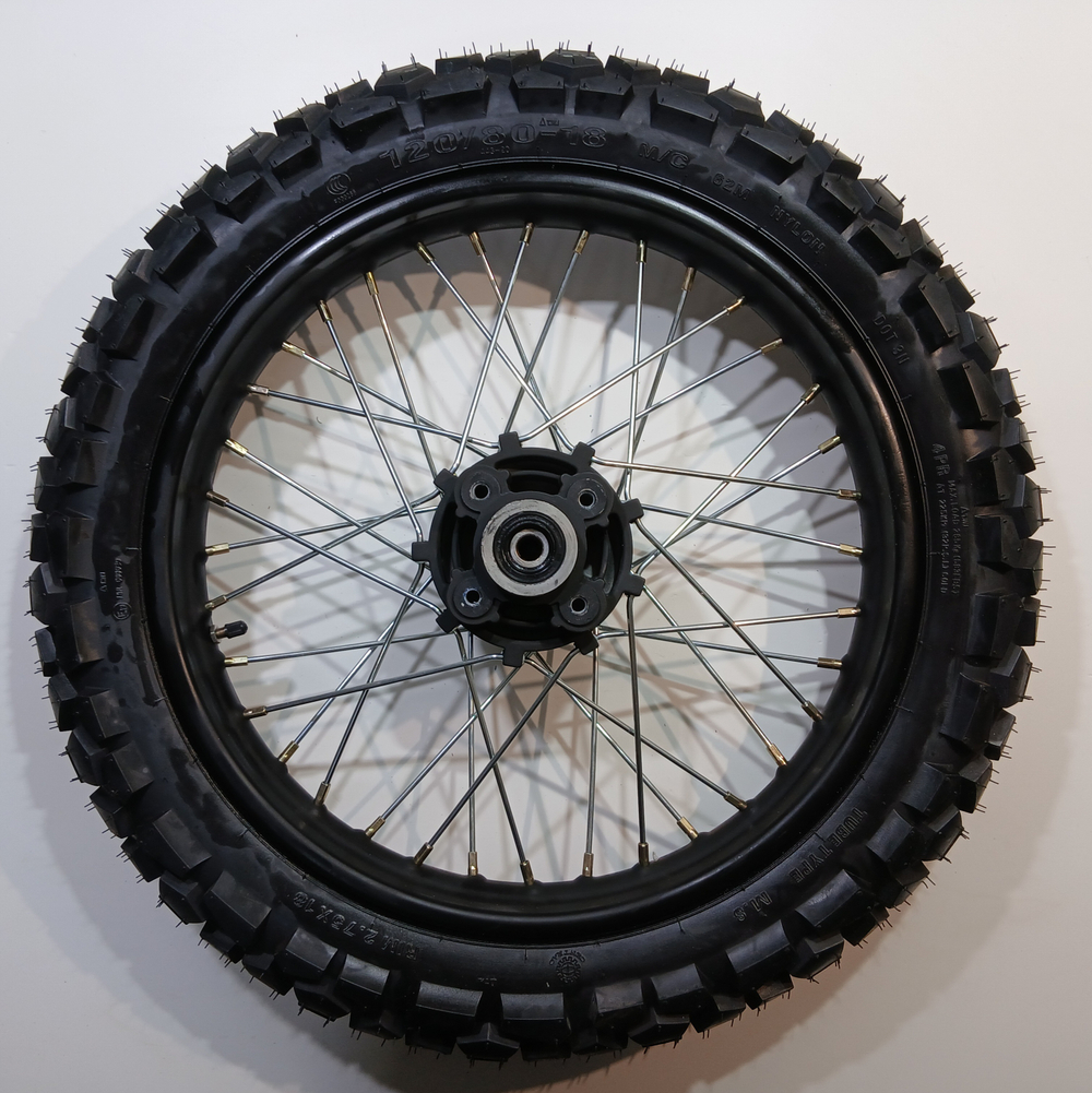 Колесо заднее в сборе 120/80-18 ось Ф15мм Мотоцикл ATAKI Crosser 300