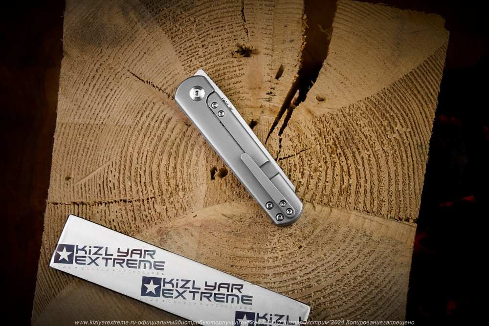 Складной нож Kizer Feist сталь CPM S35VN StoneWash рукоять Титан