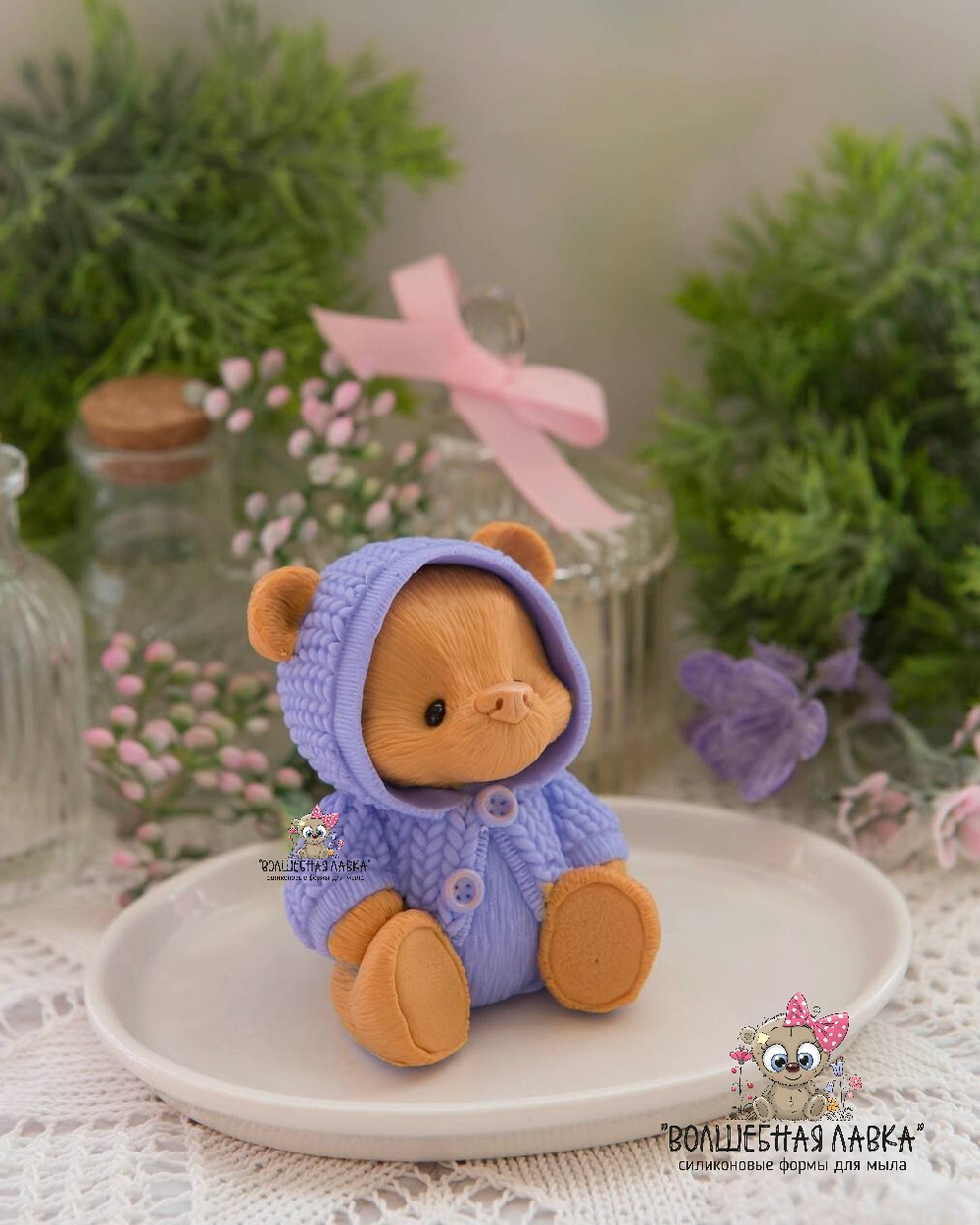 Силиконовая форма Мишка в кофте