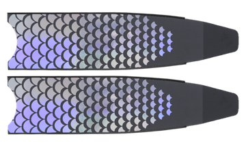 Лопасти Leaderfins Pure Carbon Limited Edition Rainbow Mirror 20°, 80 см