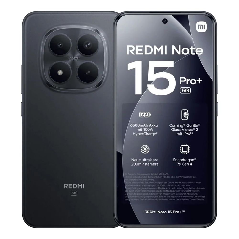 Смартфон Redmi Note 15 Pro+ 5G 12/512ГБ, Черный (Black)