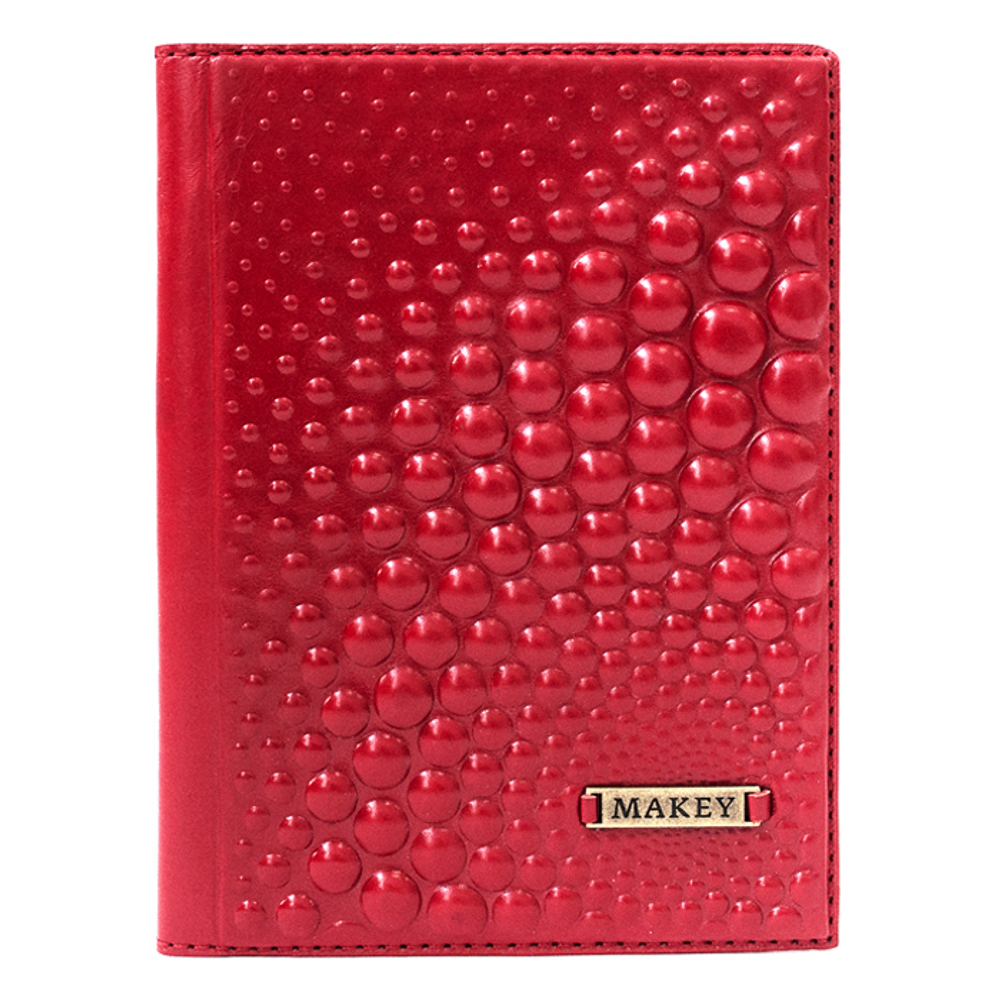 Обложка на паспорт «Bubbles». Цвет красный