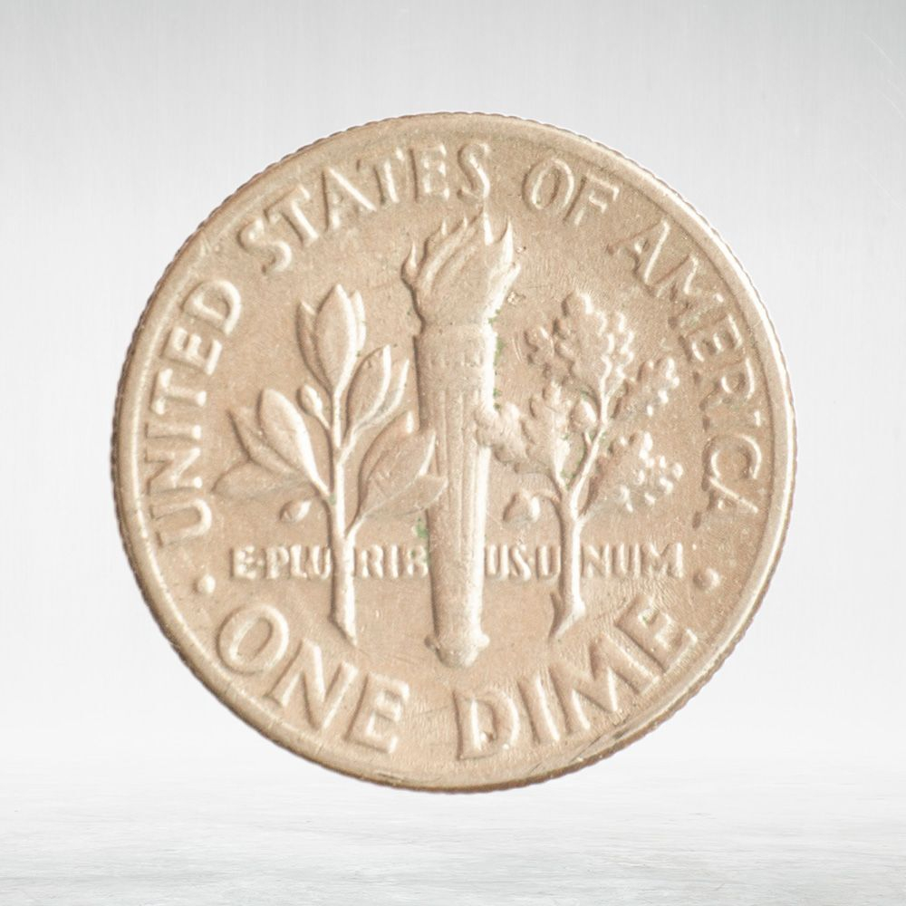 USA, 1 Dime, 1976 - Roosevelt Dime (D), XF