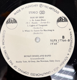 Виниловая пластинка Side By Side - Benkó Dixieland Band Featuring Al Grey LP