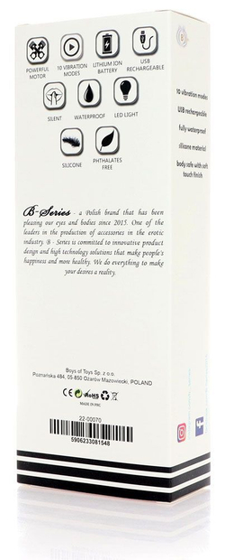 Красный изогнутый вибратор для массажа точки G - 23 см.