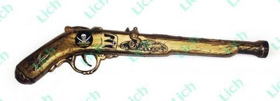 Пистолет пластиковый золотой