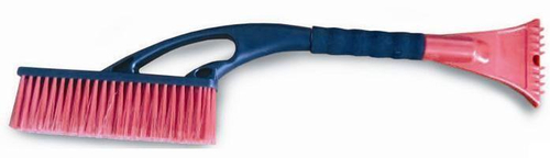 Щетка для снега со скребком 59 cм расщепл. мягкая ручка AVS