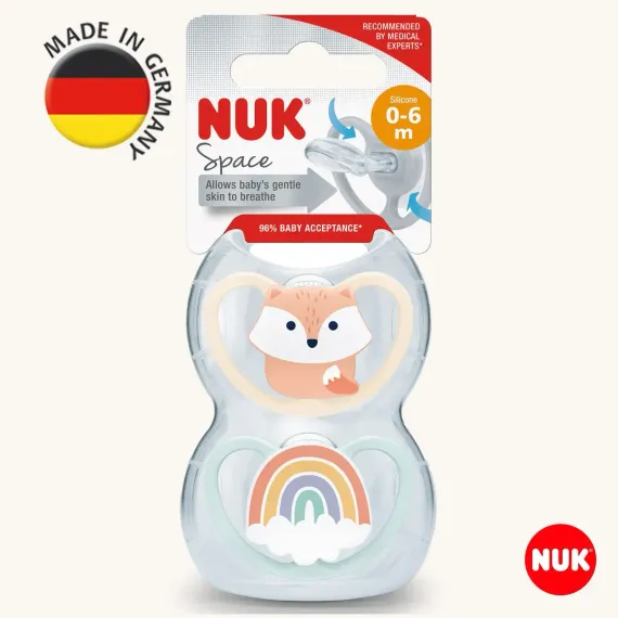 Пустышка Nuk силикон ортодонтическая 2 шт.