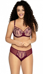 Бордовый бюстгальтер с вышивкой Calla (Размер: 85D) (Цвет: бордовый)