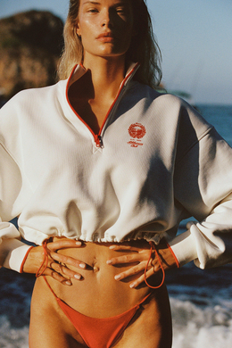 Укороченная толстовка с принтом ATHLEISURE Белый